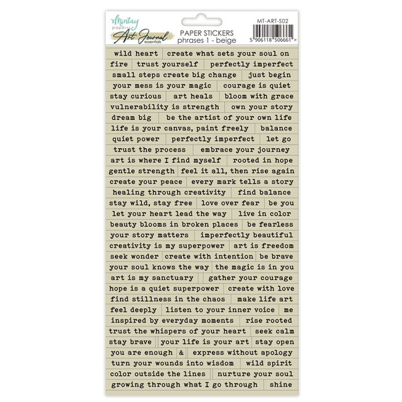 AUFKLEBER - Mintay - Art Journal - Phrases 1 - beige