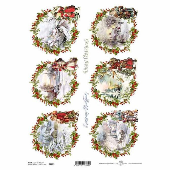 ITD Reispapier Decoupage Bastelpapier Softpapier Serviettentechnik, Landschaft R1473