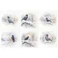 Scrapbooking-Bastelpapier-Set reisfelder - ITD - RSM149 Vögel, Raben, Krähen
