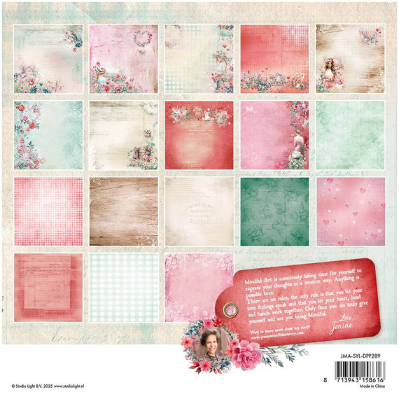 STUDIOLIGHT Set 36Blatt 20x20cm doppelseitig Scrapbooking Papier, Sending You Love
