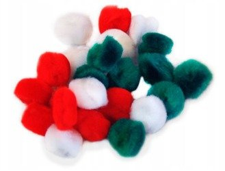 POMPONS Bommel Bälle zum Basteln acryl 10mm - Farben mischen - 24Stück