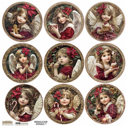 AUFKLEBER papier - ScrapLove - Medallion Angels 1 - Medaillon Engel