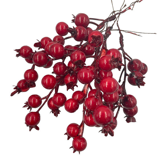 Eberesche Vogelbeerbaum gefrostete Beere Draht 40 Bälle/1 Zweig, orange