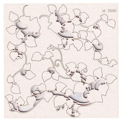 Dekorpappe Die Cut Chipboard - Verwundbar - Niederlassungen 06 - Scrapiniec