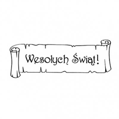 AGATERIA - Transparent Stempel Motivstempel - Wesołych Świąt - Untertitel PL Papyrus