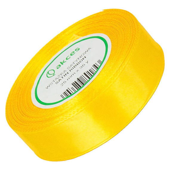 Satinband 25 mm - sonnig gelb - 32 Meter