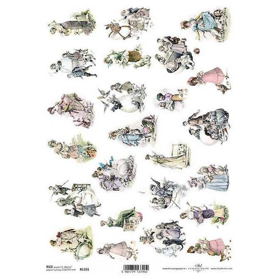 ITD Reispapier Decoupage Bastelpapier Softpapier Serviettentechnik, Kinder R1331