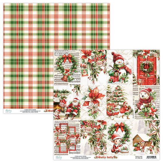 Scrapbooking Papier Set 20x20 - Mintay - Holly Jolly