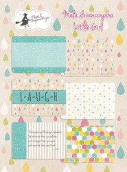P13 Journaling Karten Scrapbooking Album Notizkarten 3Stk., Little Girl