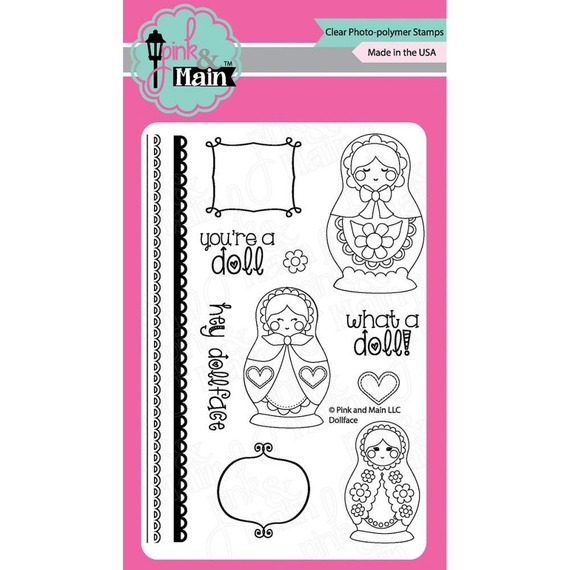 PINK & MAIN - Transparent Stempel Motivstempel Clear Stamp - Dollface matryoshkas