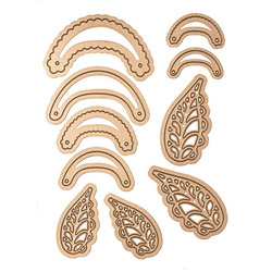 Stanzform Präge Stanzschablone Cutting Die - Spellbinders - Stack And Fan Flowers S6-047 Blütenblätter und Blätter