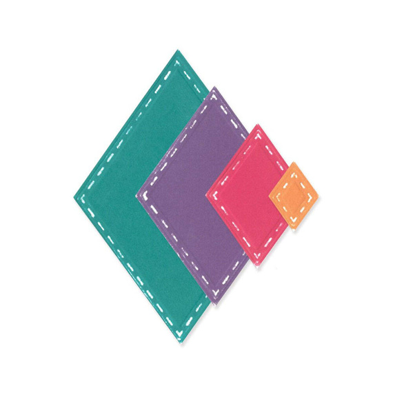 SIZZIX Stanzform Präge Stanzschablone Cutting Die Framelits, Katy Deco Diamonds