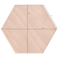 UNTERSETZER aus Holz Handwerk Dekoration Dekor 8,5x10cm - Hexagon Sechskant