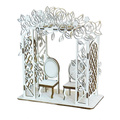 KREATYWNA PRACOWNIA Dekorpappe Die Cut Chipboard Dekoration, 3D Pergola mit Stühlen
