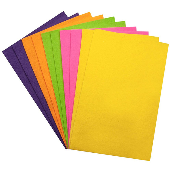 Dekorativer Filz A4 10 Bögen - Hell