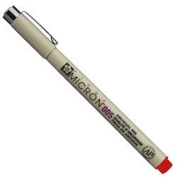 Cienkopis Pigma Micron 01 - Red 0,25mm - Sakura - czerwony