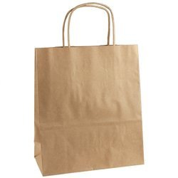 Braune Öko-Kraftpapiertüte - klein - gedrehter Griff - 180 x 80 x 210 mm