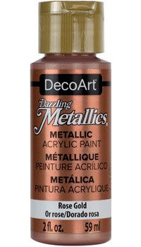 DECOART Dazzling Metallics Acrylic Paint, Acrylfarbe - Rose Gold 59 ml 
