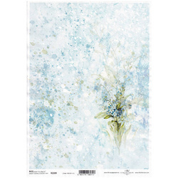 ITD Reispapier Decoupage Bastelpapier Serviettentechnik-R2209 Vergissmeinnicht-Blumen