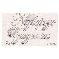 SCRAPINIEC Dekorpappe Die Cut Chipboard Dekoration Ornament, Najlepsze Życzenia