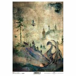 ITD Reispapier Decoupage Bastelpapier, Stoff, Blumenstrauß R2113