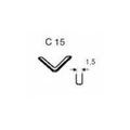 Metallecke für Alben - Nickel - 15 mm - 1 Stück C15