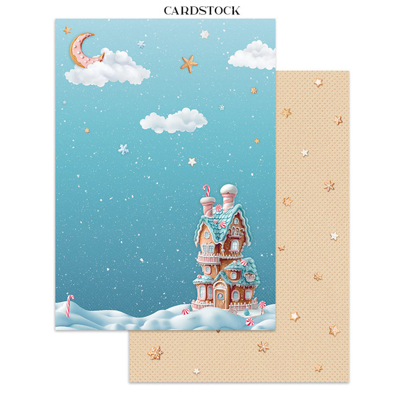 Set aus Junk Journal-Papieren, Aufklebern und Elementen - Candy Christmas - Stamperia