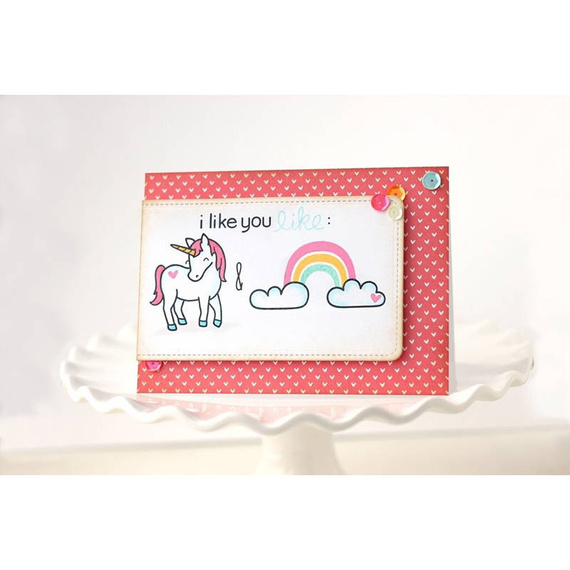 Stanzform Präge Stanzschablone Cutting Die - Lawn Fawn - Stitched Journaling Card - perforierte Karte und Zubehör