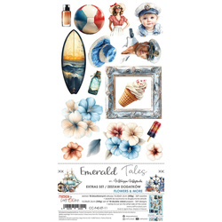 Scrapbooking Zubehör Set - Craft o'clock - Emerald Tales - Blumen