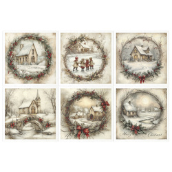 Reispapier-Set - Kinder, Weihnachten, Winterlandschaft - RSM186 - Itd Collection