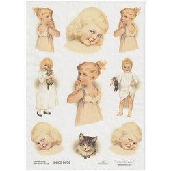 Reispapier A4 - 0070 Kind, Mädchen