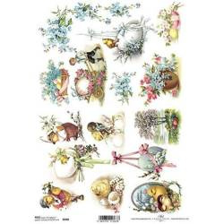 ITD Reispapier Decoupage Bastelpapier Softpapier Serviettentechnik, Ostern R490