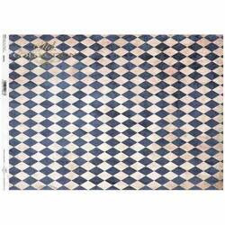 Reispapier für Decoupage A3 - Hintergrund in Rauten - R0374L - Itd Collection