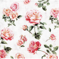 SERVIETTEN 1 Stück Motivservietten Decoupage Napkin 33x33cm, Beth Blumen