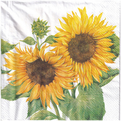 SERVIETTEN 1 Stück Motivservietten Decoupage Napkin 33x33cm, Mirasol Sonnenblume