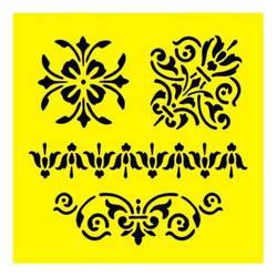 ITD Mixed Media Schablone STENCIL für Decoupage Scrapbooking 16x16, ST0024 Dekore