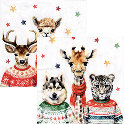 Serviettentechnik Motivserviette - 1 Stück - Decoupage Serviette 33x33 cm - Martin and friends