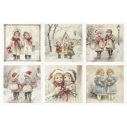 Reispapier-Set - Kinder, Aquarell, Porträt, Retro - RSM200 - Itd Collection