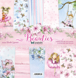 SCRAPandME 6Blatt 30x30cm doppelseitig Scrapbooking Papier 250g, Beauties