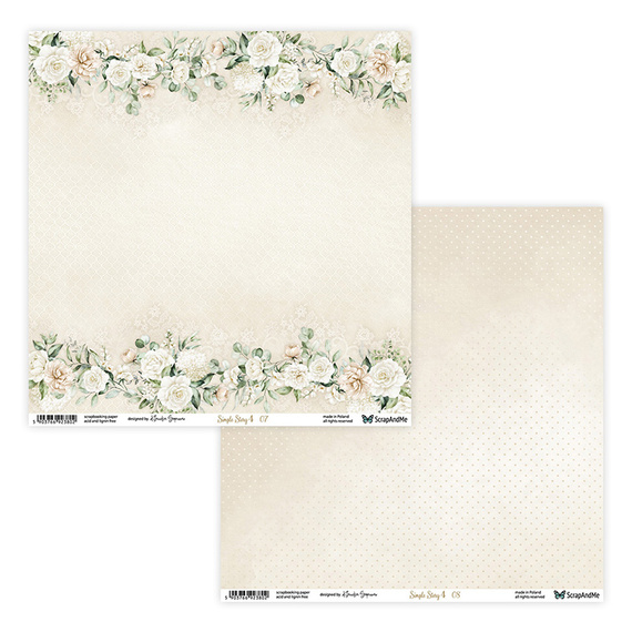 SCRAPANDME Scrapbooking Papier Set 20x20cm -  Simple Story 4