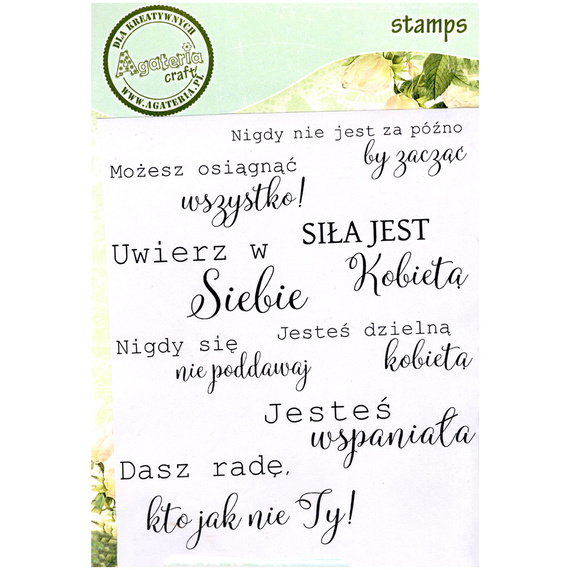 AGATERIA - Transparent Stempel Motivstempel Clear Stamp - Napisy na każdą okazję Untertitel PL für alle Gelegenheiten PL