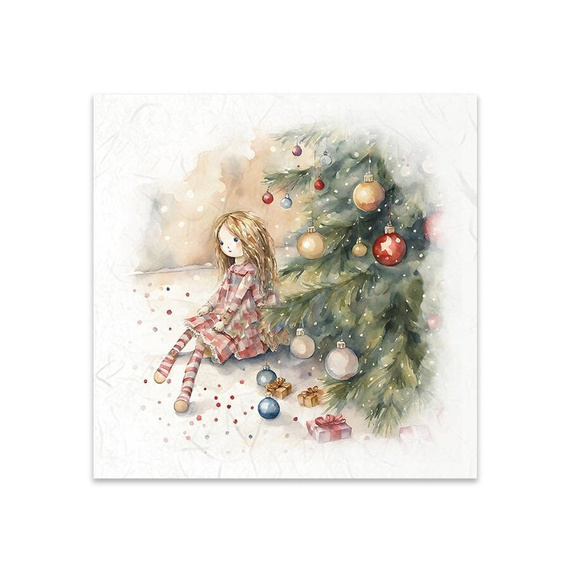 Scrapbooking-Bastelpapier-Set reis - ITD - RSM135 Puppen unter dem Weihnachtsbaum