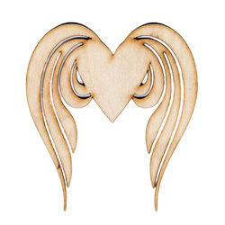 Hölzerne Flügel für Engel 11 x 12cm