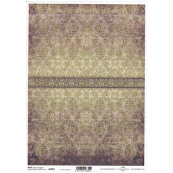 ITD Reispapier Decoupage Bastelpapier Serviettentechnik-R1897 Tapete, grüner Hintergrund