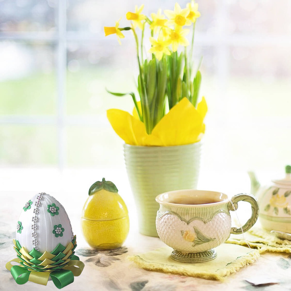 Kreativ-Set - Styroporeier, Bänder, Pailletten