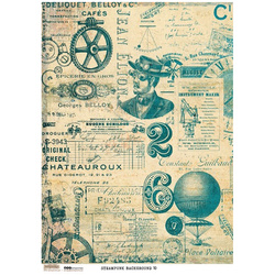 Reispapier Decoupage Bastelpapier A4 - Scraplove - Steampunk Background 10