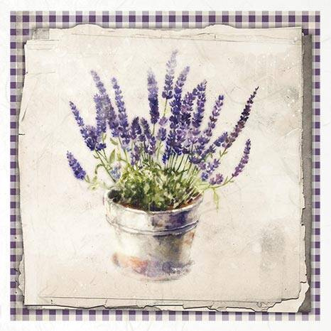 ITD Reispapier Decoupage SET Bastelpapier, Lavendel RSM082