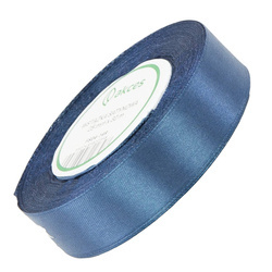 SATINBAND 25mm/32m SCHLEIFENBAND Geschenkband Dekoband - Stahlgrau