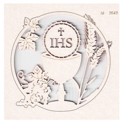 SCRAPINIEC Dekorpappe Die Cut Chipboard Dekoration Ornament, Messkelch Rahmen 02