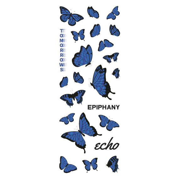 AUFKLEBER folie - Grüne und blaue Schmetterlinge